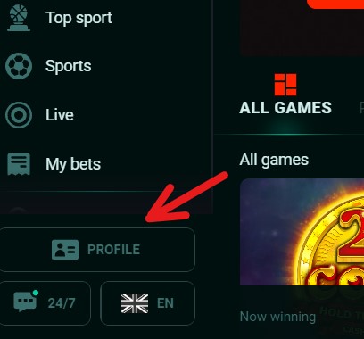 Profile button