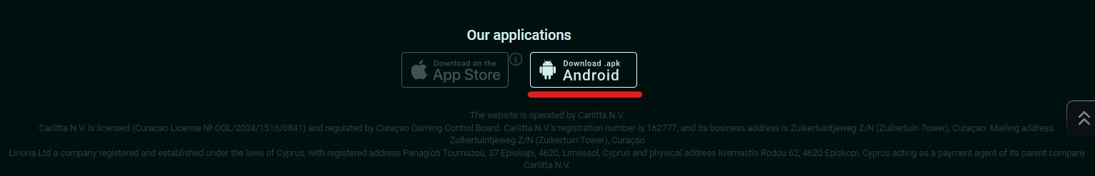 Application download button